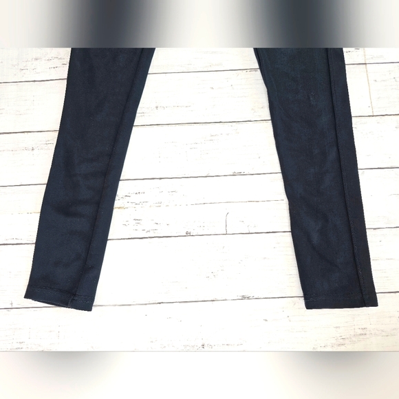 Hot Kiss Black Soft & Stretchy Pullon Pants Leggings Dressy Gold Front Pockets - Picture 5 of 7